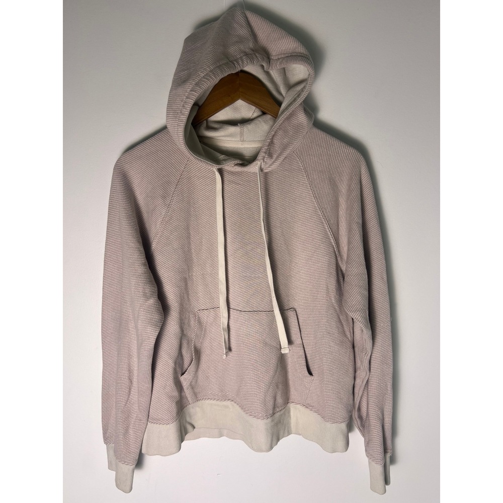 Thread & Supply Hoodie Wm Large Dusty Pink Textured Raglan Pullover